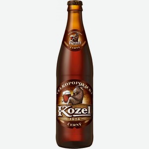 Пивной напиток Velkopopovicky Kozel темное пастеризованное 3.7% 450мл
