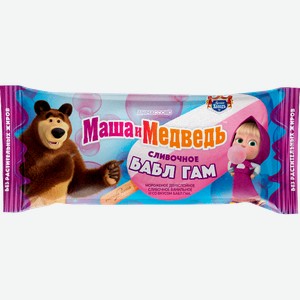 Мороженое Маша и медведь Эскимо двухслойное Бабл Гам 50г