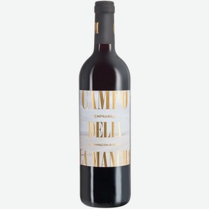 Вино CAMPO DELIA Tempranillo 12,5% 0,75л