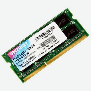 Память SO-DIMM DDR3 Patriot 4Gb 1333MHz (PSD34G13332S)