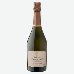 Игристое вино Chateau Tamagne белое полусладкое Россия, 0,75 л