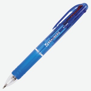 Ручка шариковая BRAUBERG Spectrum автоматическая 4 цвета 0,7 мм, 1 шт