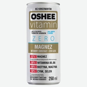 Напиток витаминный OSHEE ZERO магний витамины и минералы, 250 мл
