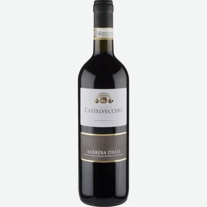 Вино Castelvecchio Barbera D asti красное полусухое 13 % алк., Италия, 0,75 л