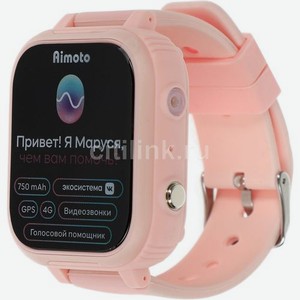 Смарт-часы Кнопка Жизни Aimoto Маруся IQ 4G, 1.44 , розовый / розовый [8108801]