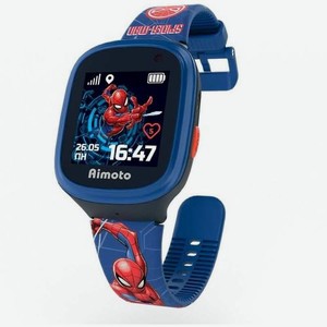 Смарт-часы Кнопка Жизни Aimoto Marvel Человек Паук, 1.44 , черный/синий / синий [9301101]