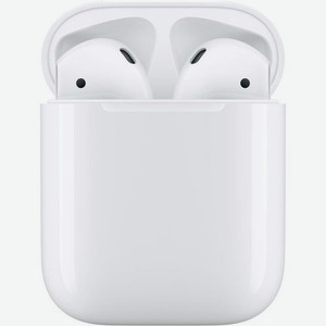 Наушники Apple AirPods 2 A2032,A2031,A1602, with Charging Case, Bluetooth, вкладыши, белый [mv7n2am/a]