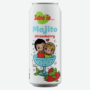 Напиток ЛАВ ИС Мохито со вкусом клубники, 0.45л