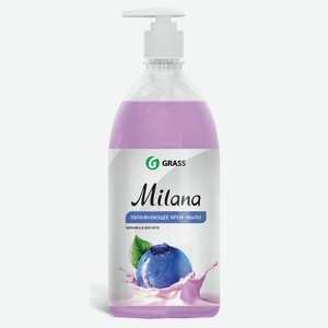 Жидкое крем-мыло <Milana> черника в йогурте с дозатором 1л Россия