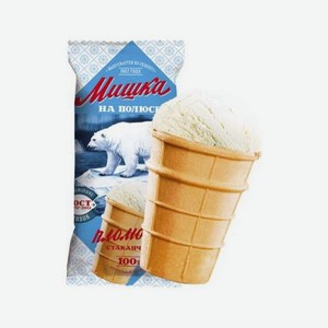 Мороженое <Мишка на полюсе> пломбир ж12% 70г ваф/ст Казахстан