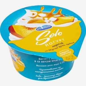 Йогурт <Экомилк> персик со вкусом крем-брюле ж4.2% 130г Россия