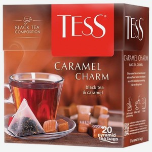 Чай черный Tess Caramel charm в пирамидках, 20 шт., 36 г