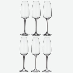 Набор бокалов для шампанского Crystal Bohemia Ancer alize, 290мл х 6шт Чехия