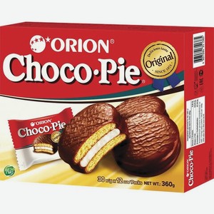 Печенье ОРИОН Чоко Пай с шоколадной глазурью 360г