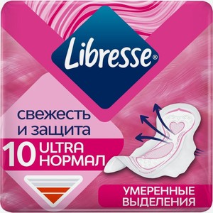 Прокладки LIBRESSE Ultra Normal, Россия, 10 шт