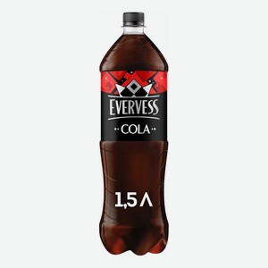 Напиток газированный Evervess Кола, 1.5л, пластиковая бутылка