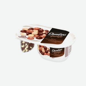 Йогурт Даниссимо со вкусом клубники и мол. шоколада с шариками 105 гр БЗМЖ