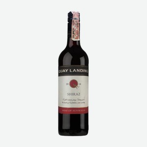 Вино Куай Ландинг Шираз ординарное красное полусухое 13% 0,75л