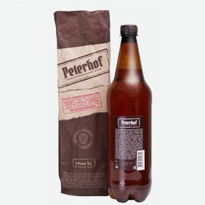 Пиво Peterhof (Петергоф) Живое светлое нефильтрованное непастеризованное 4,6% 1л пэт
