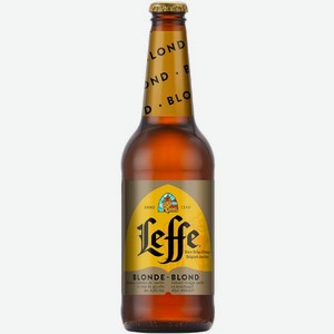Напиток пивной Леффе Блонд Светлый Эль светлый пастеризованный 6,6% 0,45л стекло