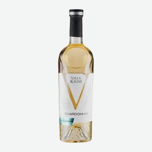 Вино Вилла Крым Шардоне ординарное сухое белое 0,75л., 12,0-13,0%