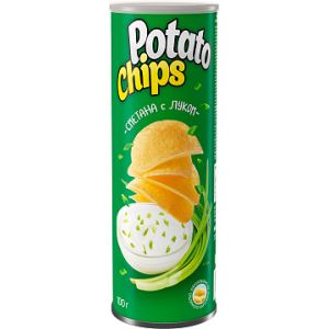 Чипсы Potato Chips сметана и лук 100 г