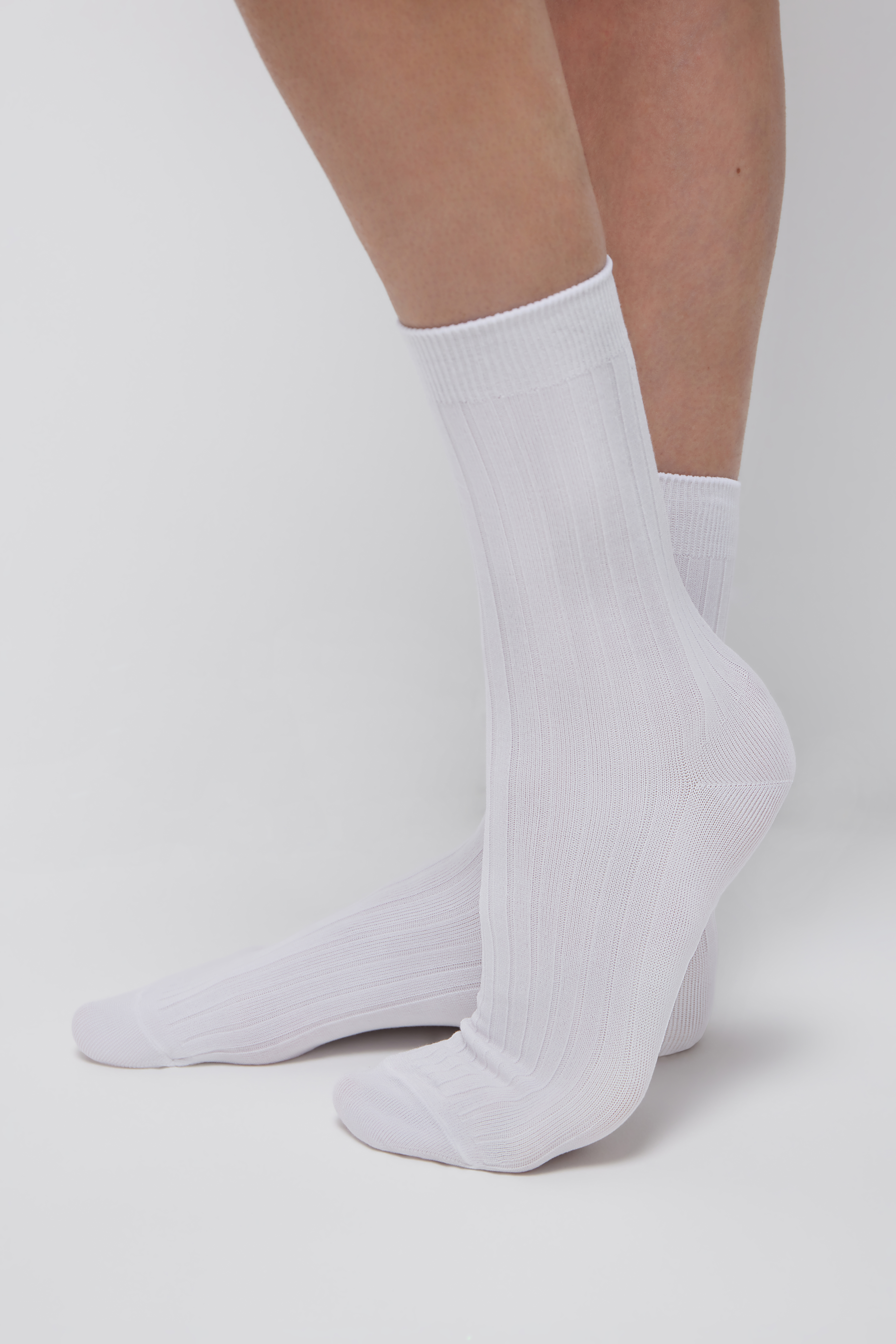 Хлопковые носки классической длины (белый)