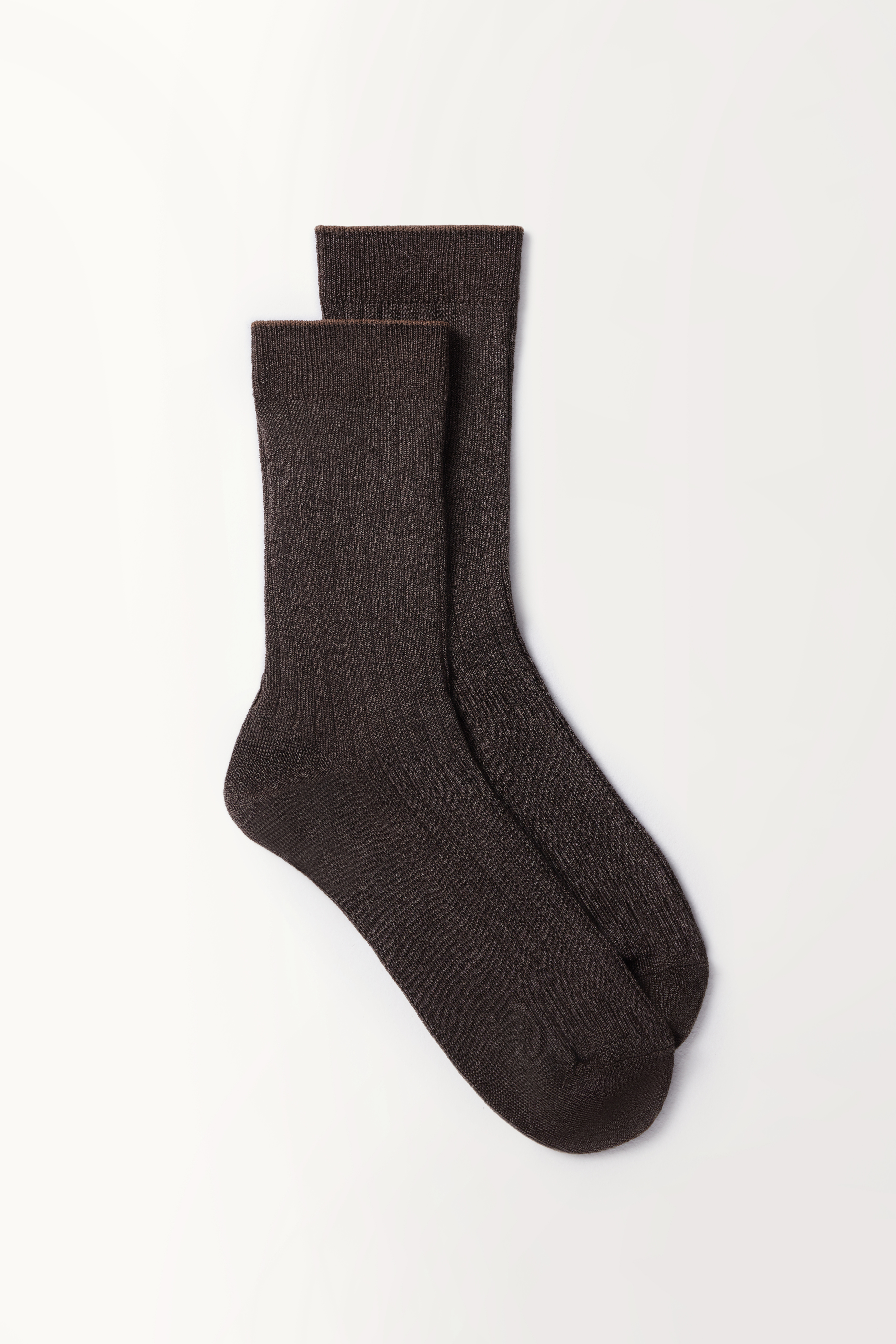 Хлопковые носки классической длины (горький шоколад)