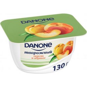 Продукт творожный Danone персик абрикос 3.6% 130г