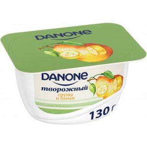 Продукт творожный Danone груша банан 3.6% 130г