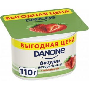 Йогурт Danone Клубника 2.9% 110г