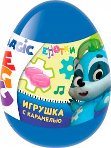 Карамель Енотки в пластиковом яйце с игрушкой 10г