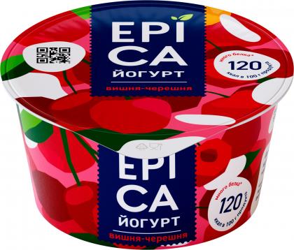 Йогурт Epica с вишней и черешней 4.8% 130г