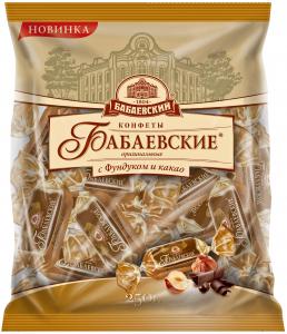 Конфеты Бабаевский с Фундуком и какао 200г