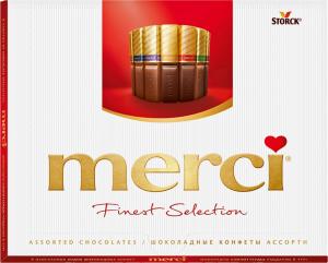 Набор шоколадных конфет Merci Ассорти 8 видов шоколада 250г