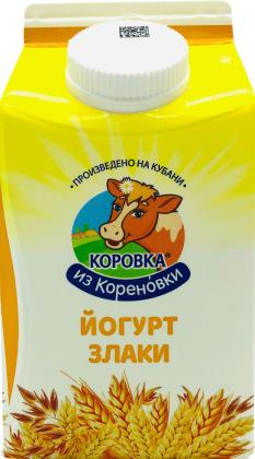 Йогурт Коровка из Кореновки Злаки 2.1% 450г