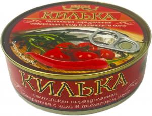 Килька Laatsa в томатном соусе с чили 240г