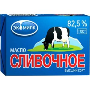 Масло сливочное Экомилк 82.5% 180г