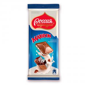Шоколад Россия Щедрая душа Maxibon Мороженое и печенье 80г