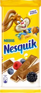 Шоколад Nesquik Молочный с молочной начинкой ягодами и злаками 90г