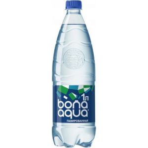 Вода питьевая BonaAqua газированная 1л