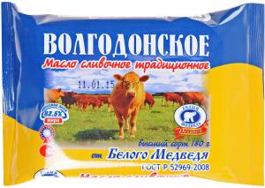Масло сливочное Волгодонское Традиционное 82.5% 180г
