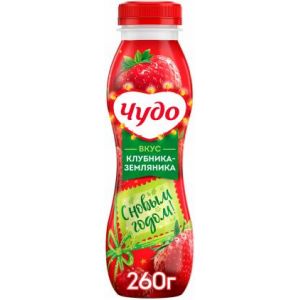 Йогурт питьевой Чудо клубника земляника 1.9% 260г