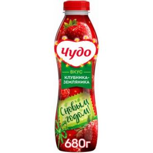 Йогурт питьевой Чудо клубника земляника 1.9% 680г