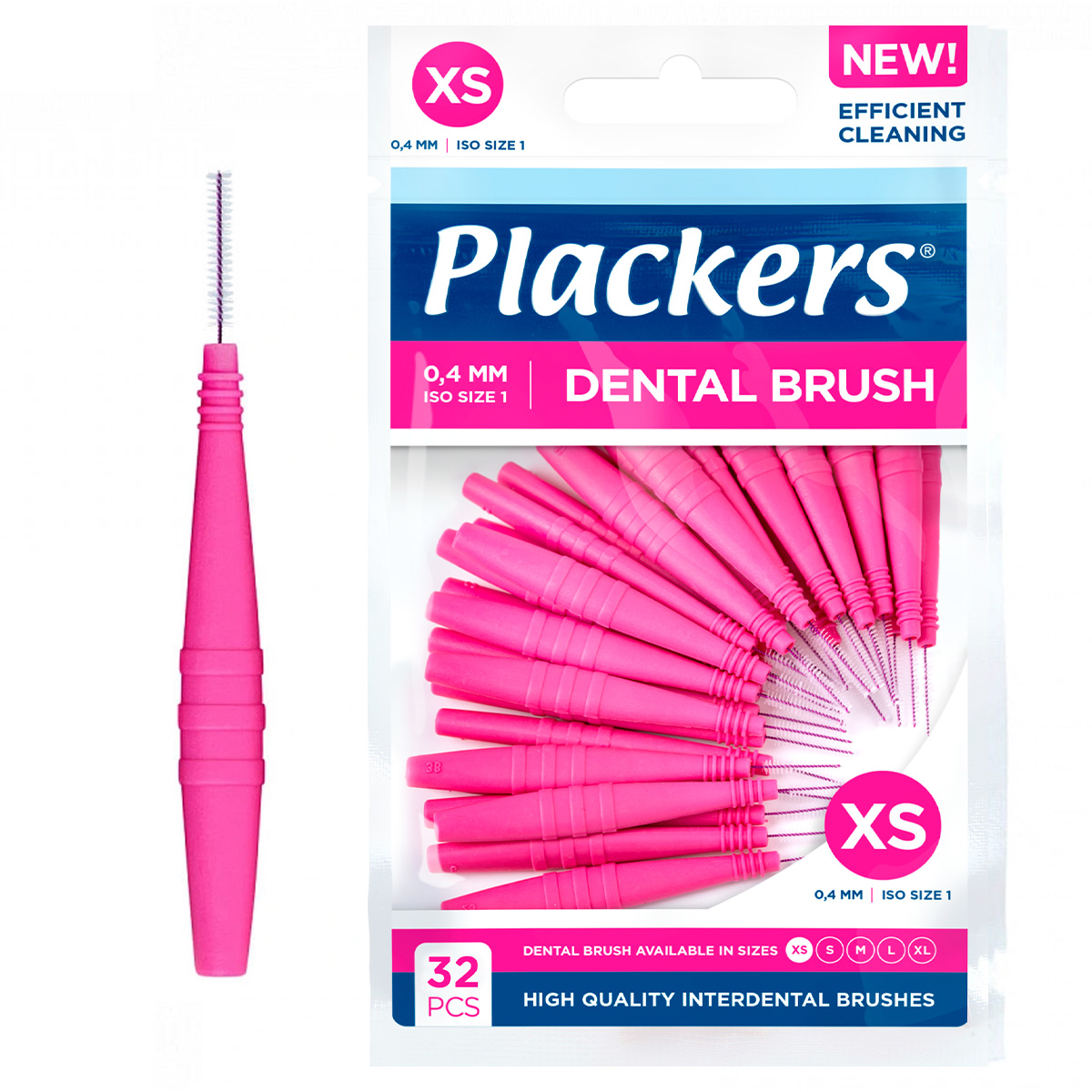 Межзубный ершик Plackers Dental Brush (0,4) розовые Dental Brush (0,4) розовые