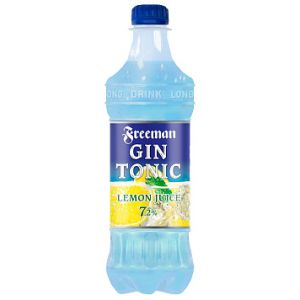 Напиток слабоалкогольный Фримен Джин-тоник Лимон 0,5 л