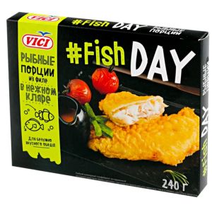 Рыбные порции VICI Fish Day из филе в нежном кляре, 240 г