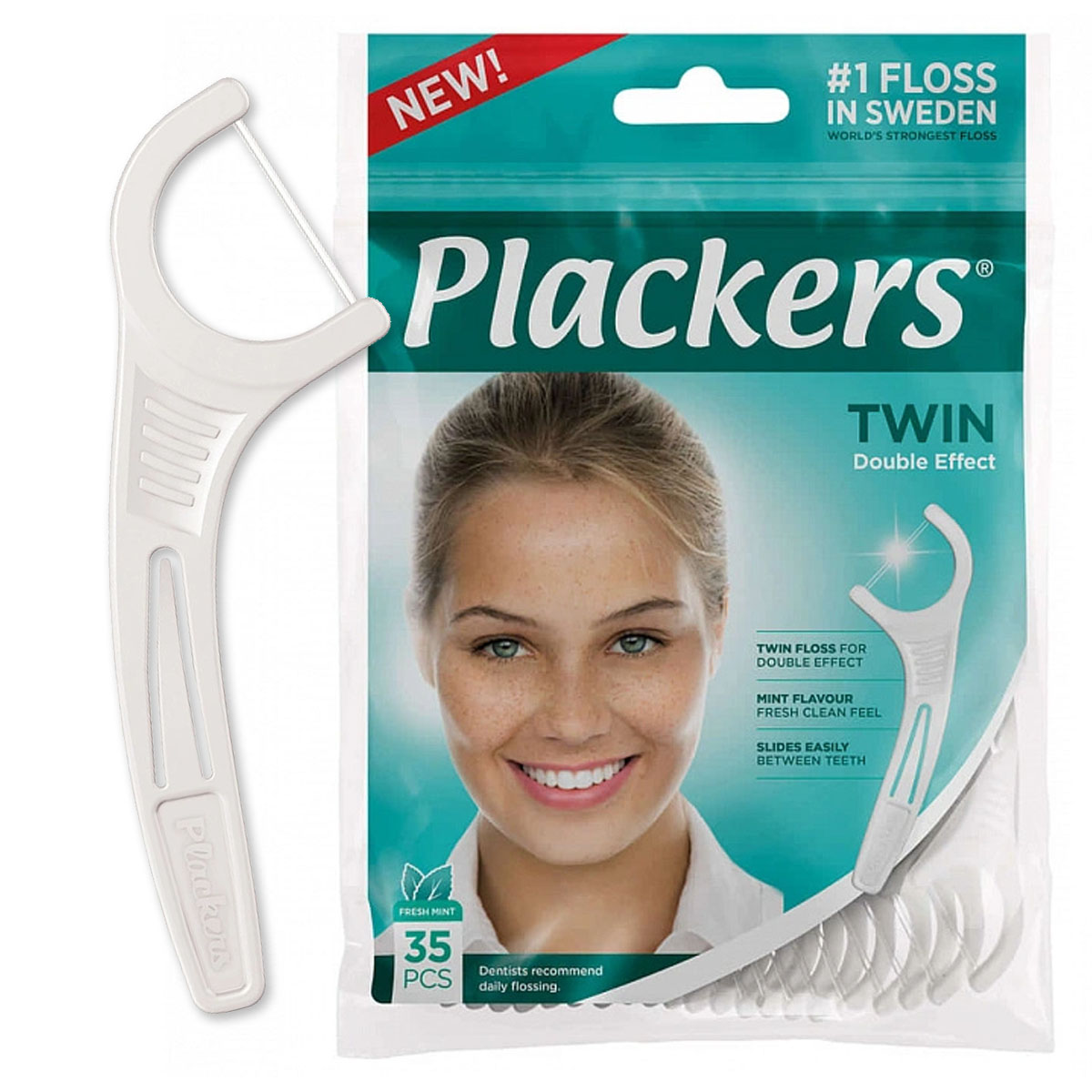 Зубная нить Plackers Twin Twin