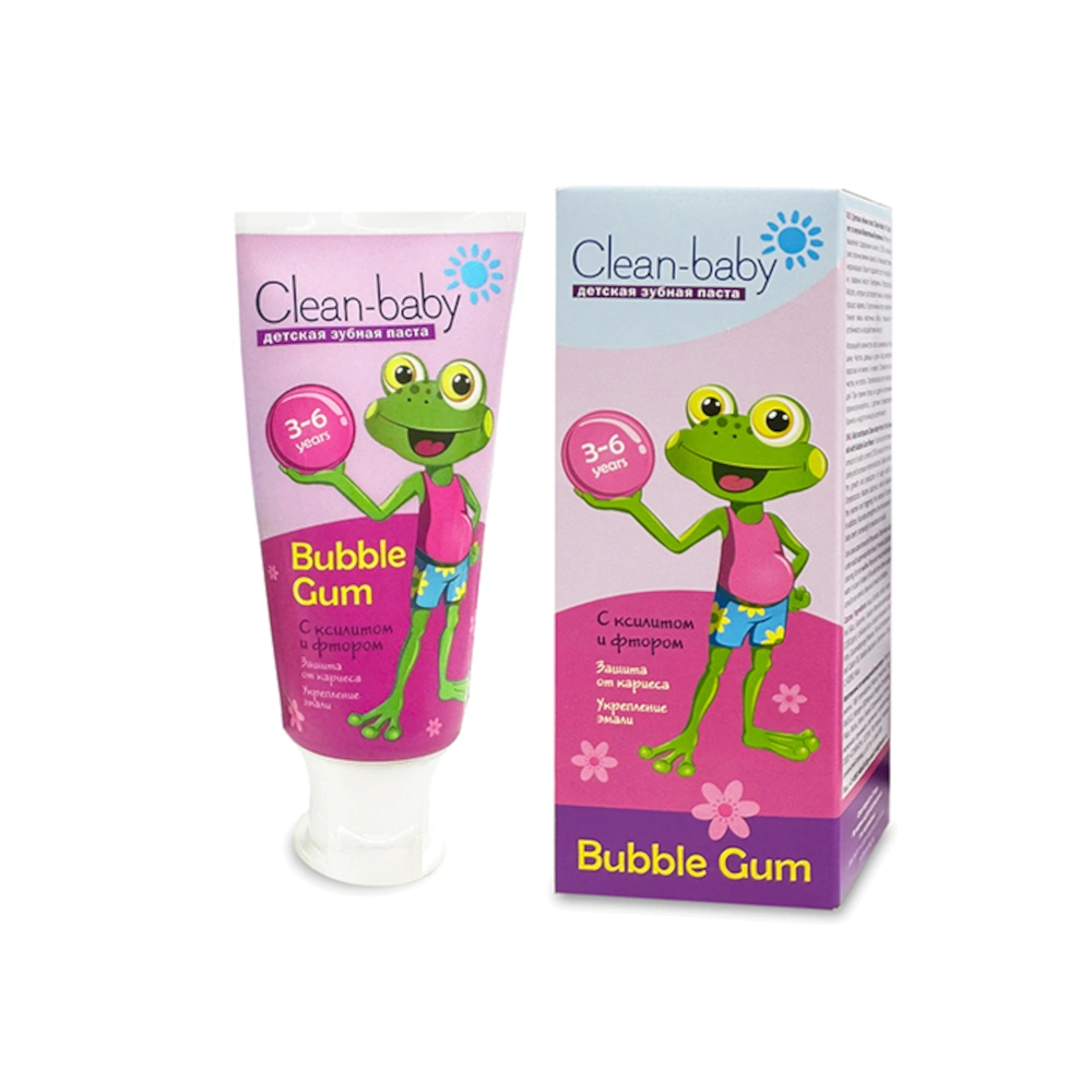 Зубная паста Clean-baby bubble gum (от 3 до 6 лет) bubble gum (от 3 до 6 лет)