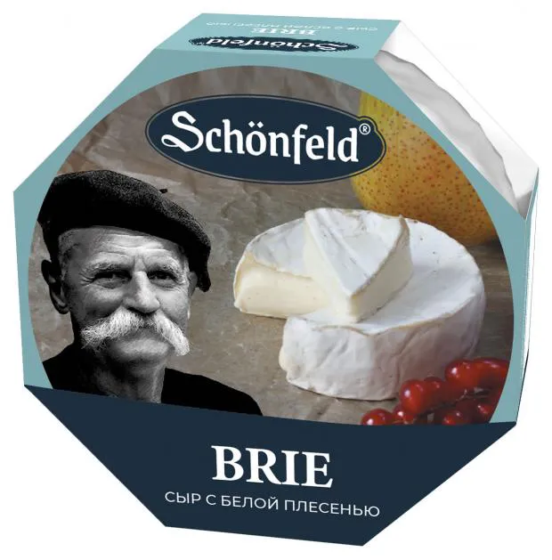 Сыр мягкий Schonfeld Бри с белой плесенью, 125 г
